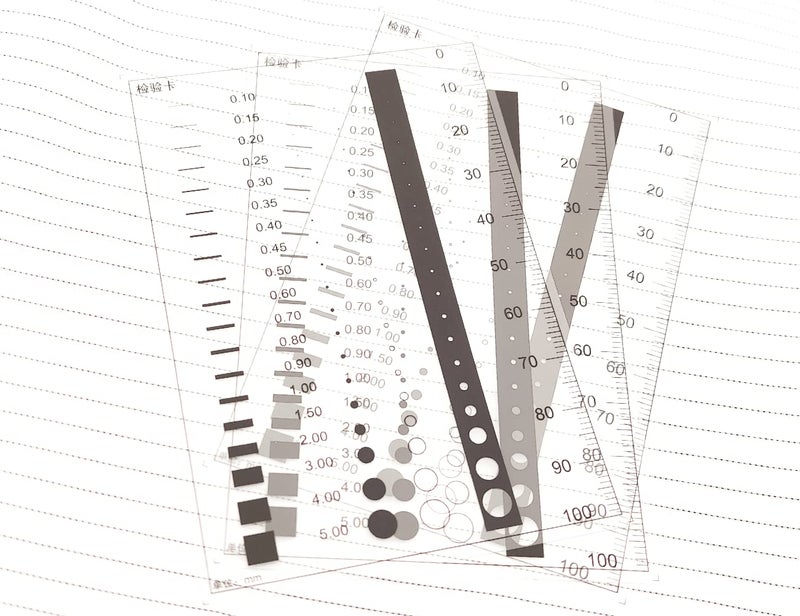 ORBITRANSIT Flaw SEC Size Estimation Chart Dirt Test Gauge for Dot and Line Defects Measuring (5) - Image 1